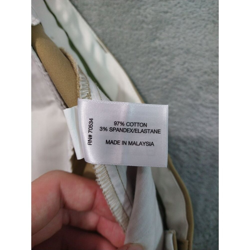 Orvis Pants Mens 36 x 32 Beige Chino Flat Front Mid Rise Cotton Casual Preppy - Picture 8 of 9